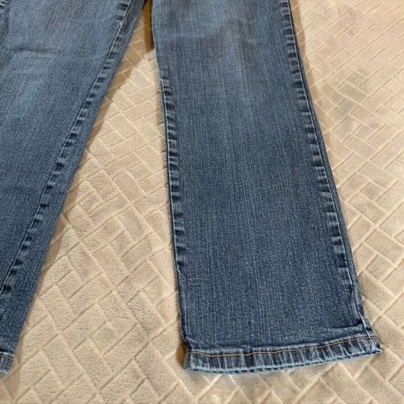 Zana Di Womens 16p Denim Jeans Blue Straight Mid Rise Medium Wash Stretch - Picture 4 of 12